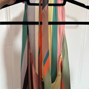 Zara Colorful Striped Maxi Dress